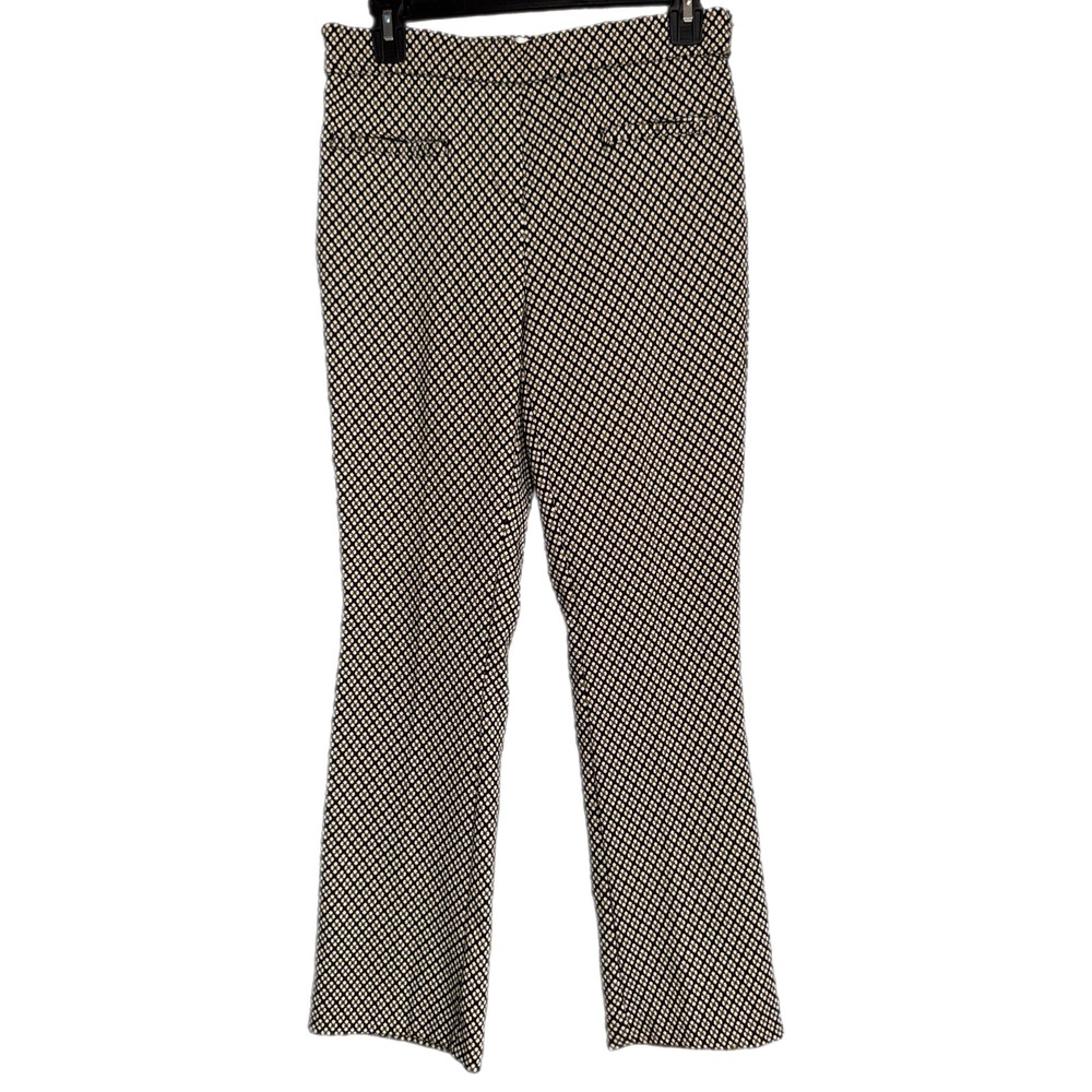 Jules & Leopold Womens XS Black Gold Floral Geometric‎ Pull On Dress Pants
